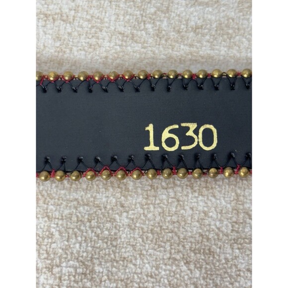 VTG Y2k Elite Freso Belt Leather Multicolor Brass Buckle Waist Women Size Medium - Picture 9 of 11